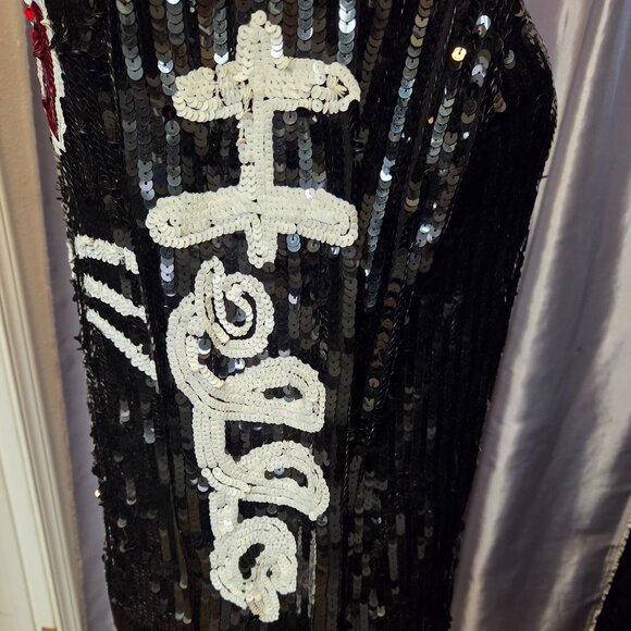 HELLO KITTY Fabulous Black Sequin Dress Large size NWT - Picture 4 of 4